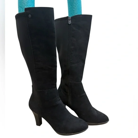 Dana Buchman Women’s Black Cone Heel Knee High Boots | Size 8.5M - Picture 2 of 16